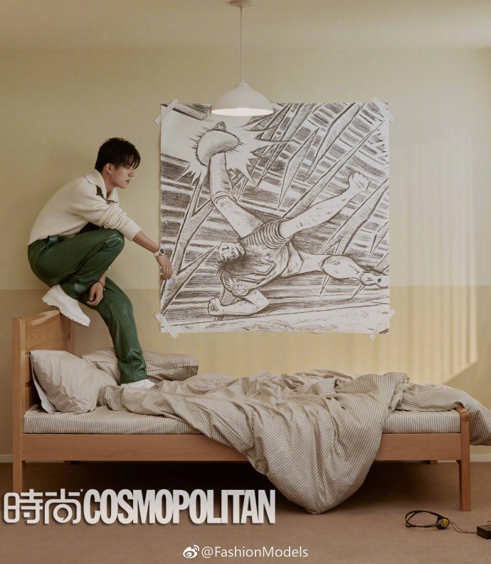小鲜肉刘昊然《时尚COSMO》十月刊时尚复古封面大 8