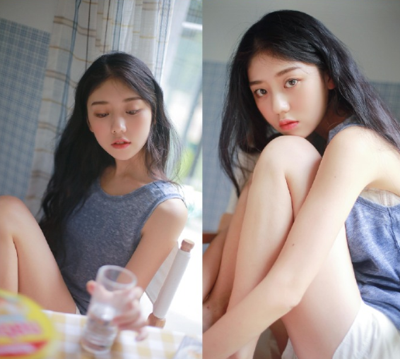清纯小美女鱼子与余私服写真 9