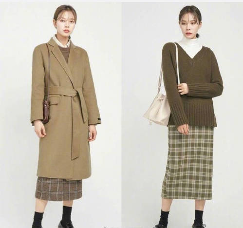 高个子女生的简洁大地色穿衣搭配参考 4