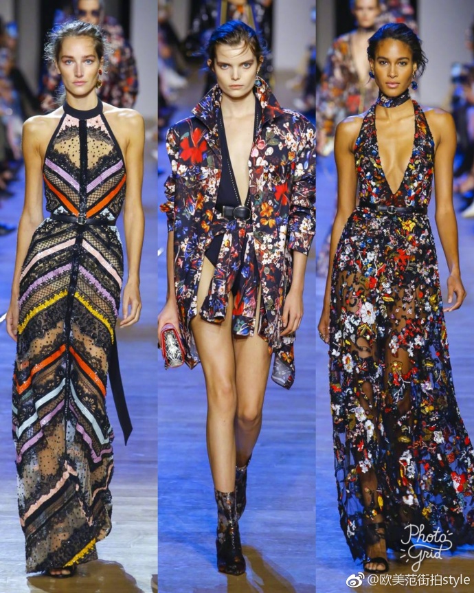 巴黎时装周欧美时装品牌Elie Saab2019春夏裙装 4