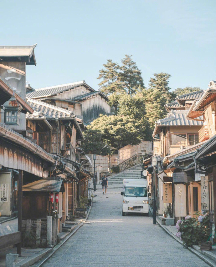 轻柔的京都街道风景图片 2