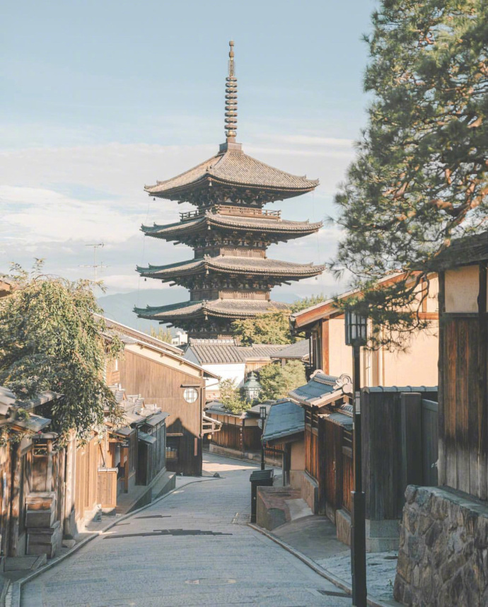 轻柔的京都街道风景图片 5