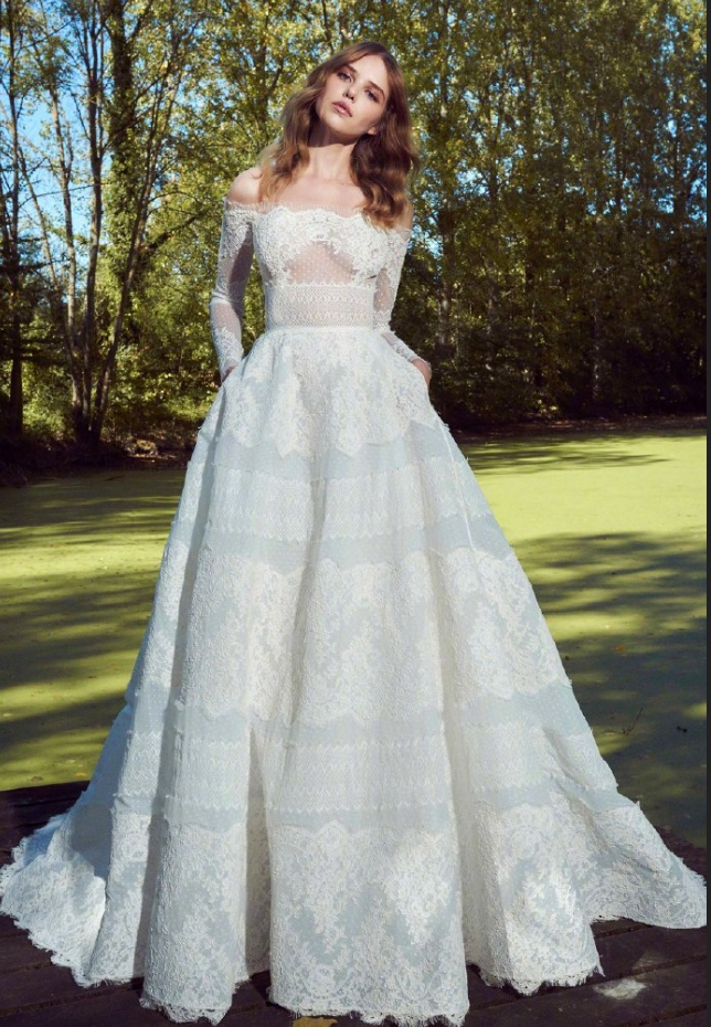 欧美高级时装Zuhair Murad2019白色婚纱图片 2