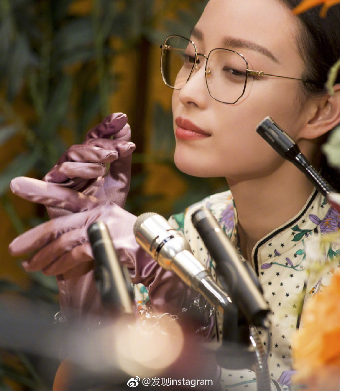 南京美女倪妮Gucci复古文艺范儿眼镜广告大片 5