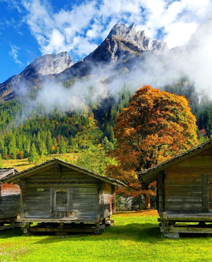瑞士的秋季风景图片