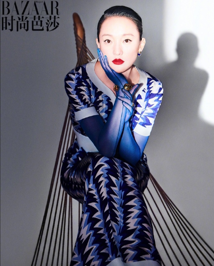 浙江美女图片_内地女演员周迅时尚芭莎杂志封面 3