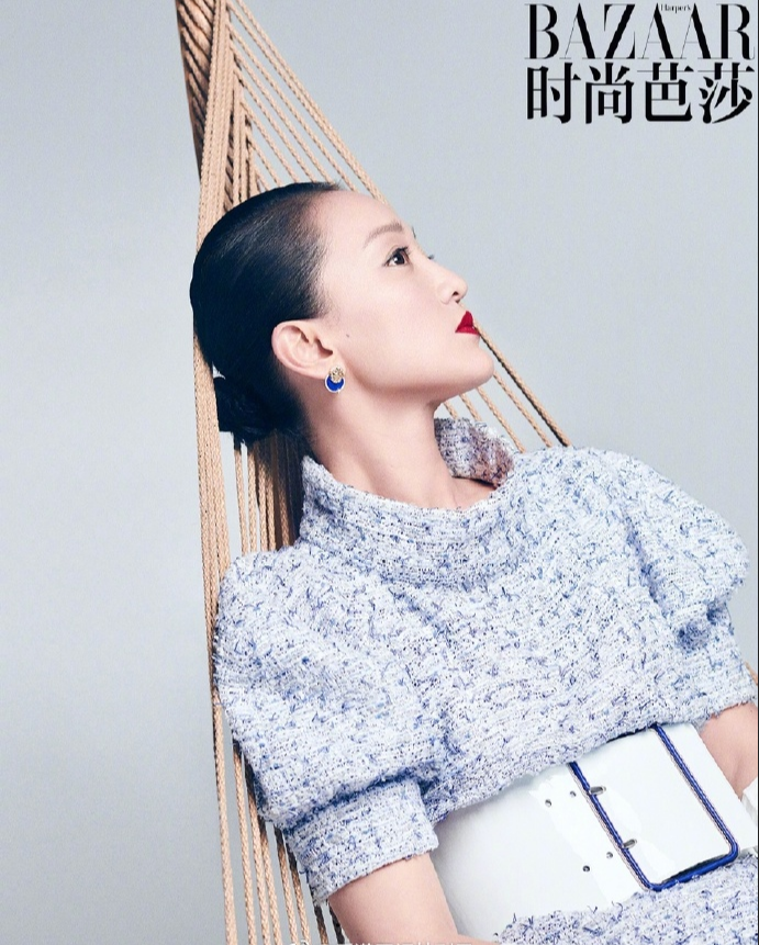 浙江美女图片_内地女演员周迅时尚芭莎杂志封面 4
