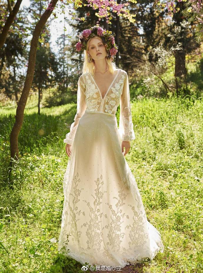 Costarellos2019春夏系列波西米亚风婚纱礼服图片 2