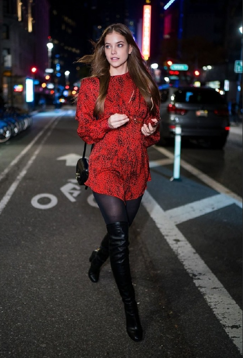 欧美美女超模芭芭拉Barbara Palvin出街维秘总部试装 5