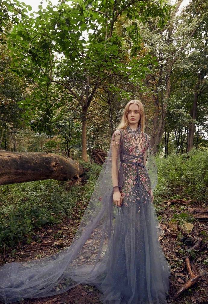 Marchesa 2019仙女裙绿野仙踪丛林里走出来的少女 4