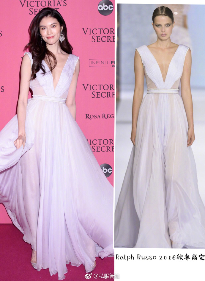 国际超模何穗身着Ralph & Russo2016秋冬高定礼服现身 4