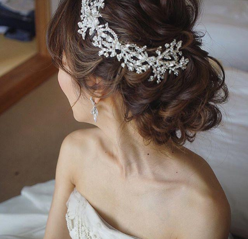 时尚新娘发型图片 婚礼那天必须要从头美到脚 9