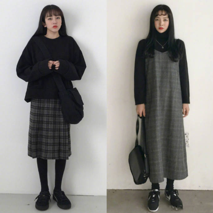 可爱的软妹子冬天裙子搭配参考 9