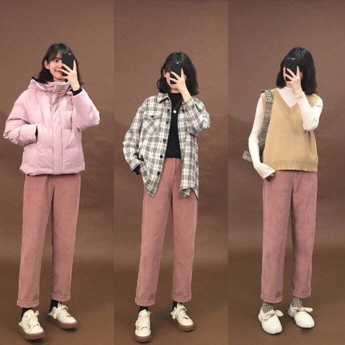 冬天也能hold住的浅色系穿搭清新可爱少女范