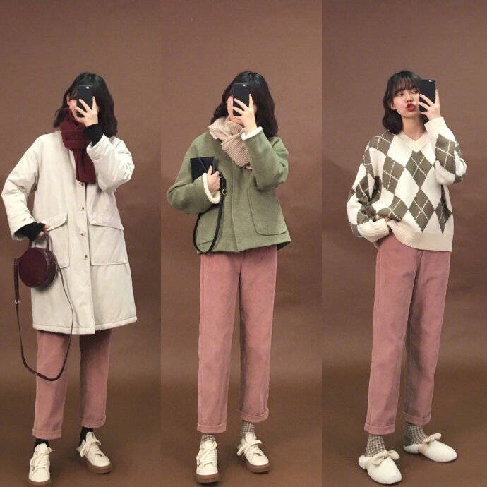 冬天也能hold住的浅色系穿搭清新可爱少女范 2