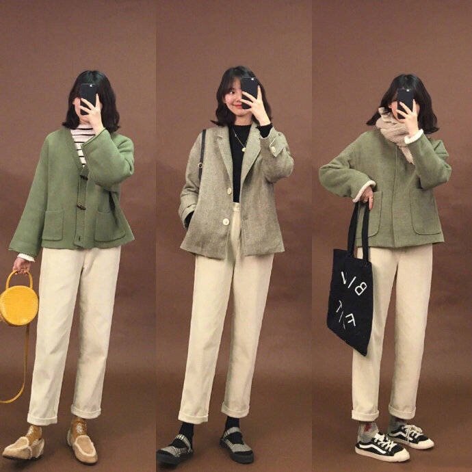 冬天也能hold住的浅色系穿搭清新可爱少女范 6