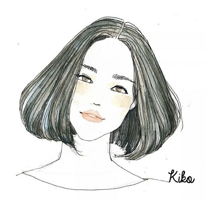 铅笔画头像女生图片