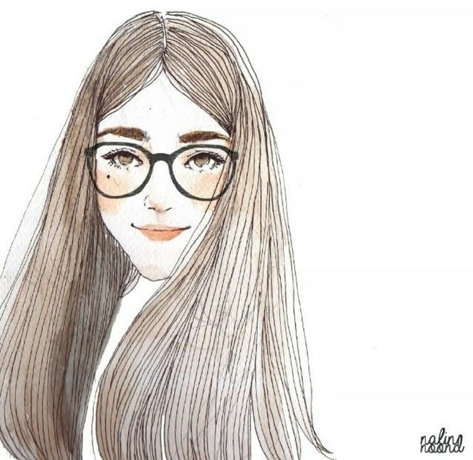 铅笔画头像女生图片 9