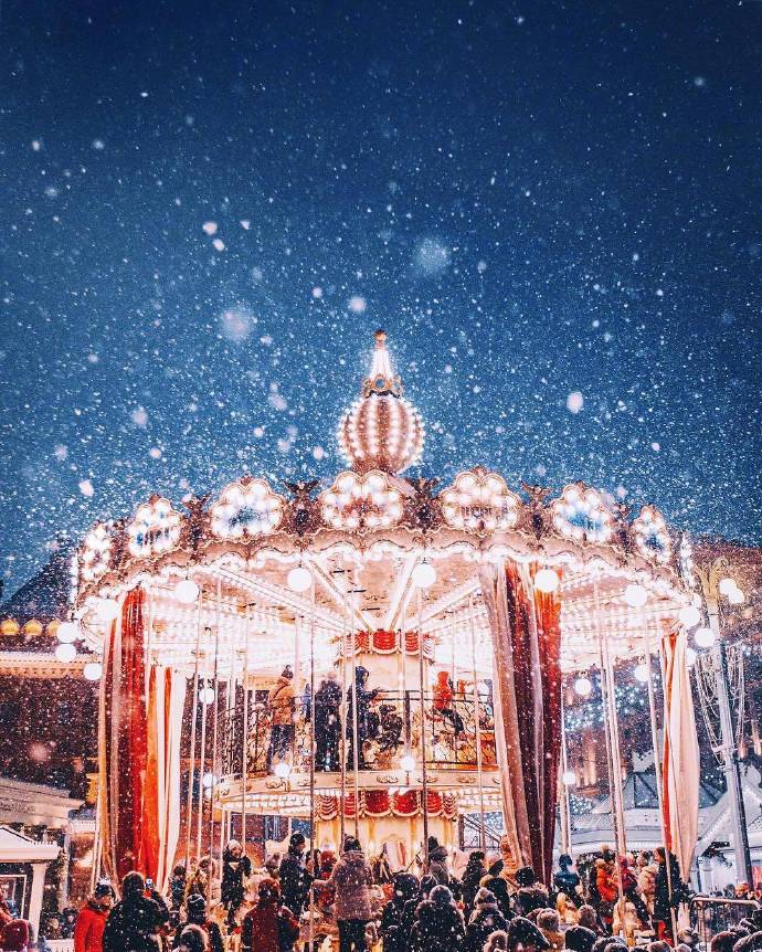 莫斯科红场看大雪风景图片 4