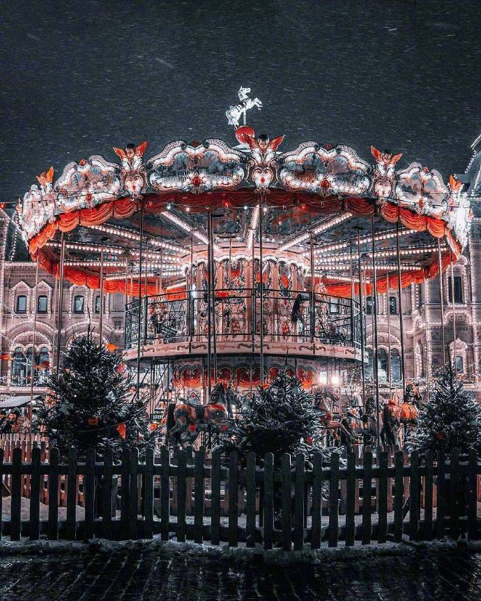 莫斯科红场看大雪风景图片 7