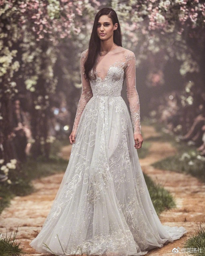 Paolo Sebastian spring 2018唯美礼服图片