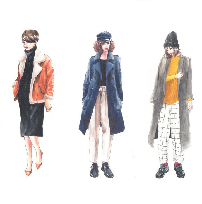 人气插画家的女性时髦穿搭插画手册 4