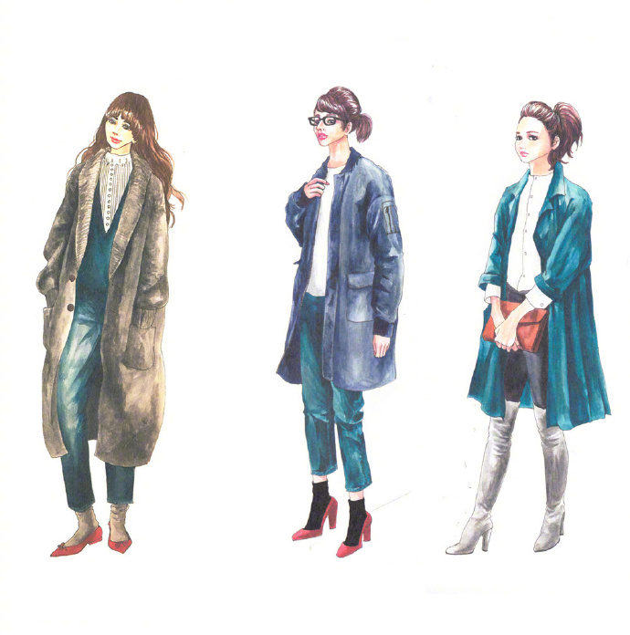 人气插画家的女性时髦穿搭插画手册 9