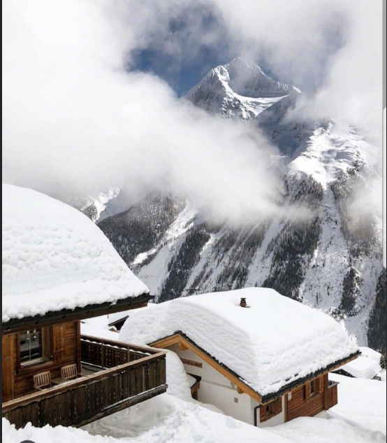 瑞士大雪风景图片 6
