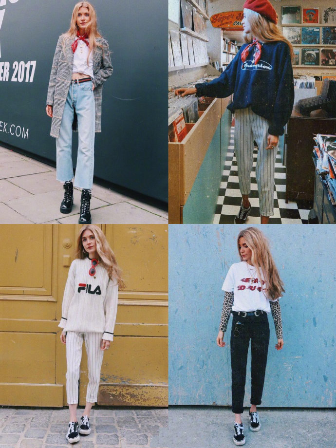 时尚博主Olivia随性复古的穿搭图片