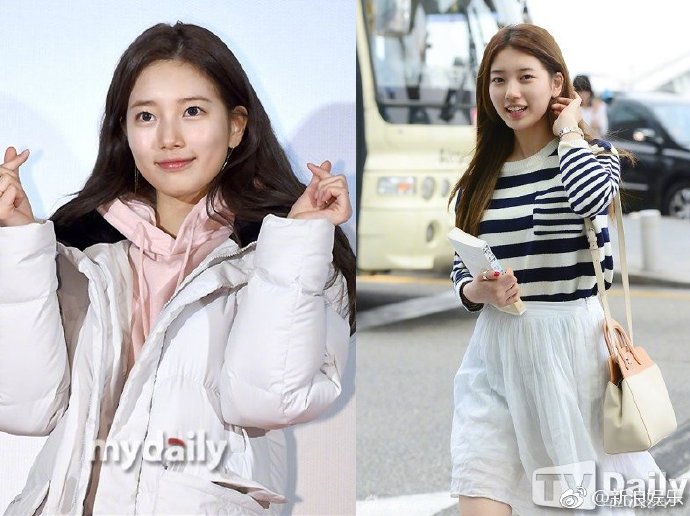 韩国美女演员裴秀智白色羽绒服出席活动被指发 9