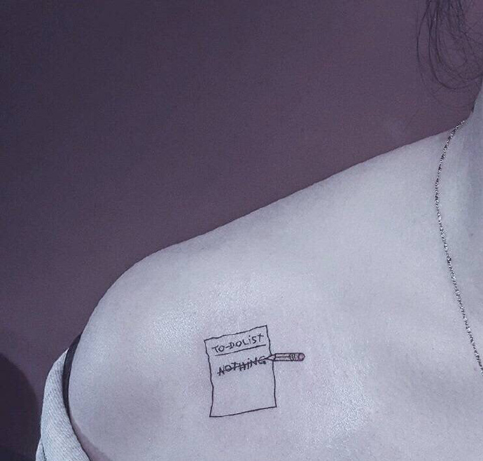 女生锁骨纹身小图案图片 8
