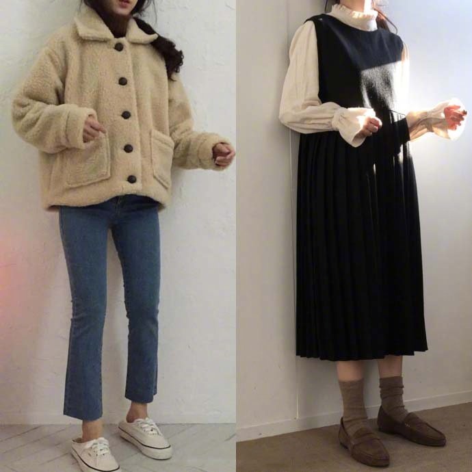 小个子女生棕红色系冬季穿搭参考 6