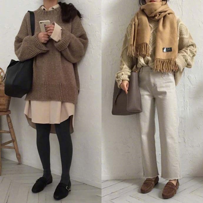 小个子女生棕红色系冬季穿搭参考 8