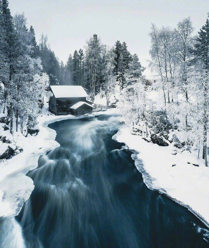 芬兰的雪中世界美景图片 5