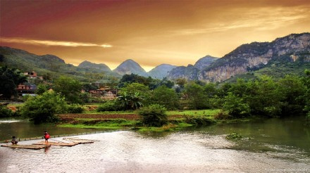 最后的世外桃源云南坝美风景图片 6