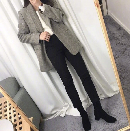 气质又不失小女人魅力的通勤装束穿搭 13