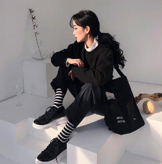 小个子女生的复古休闲穿衣搭配参考 5