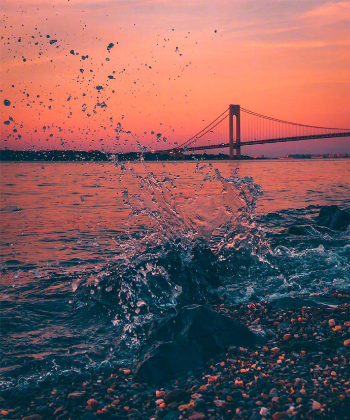 唯美意境海边夕阳图片 7