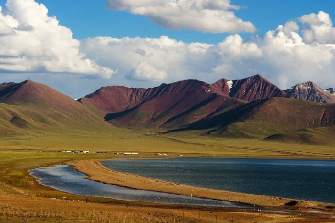 西藏夏天的圣湖风景图片 8