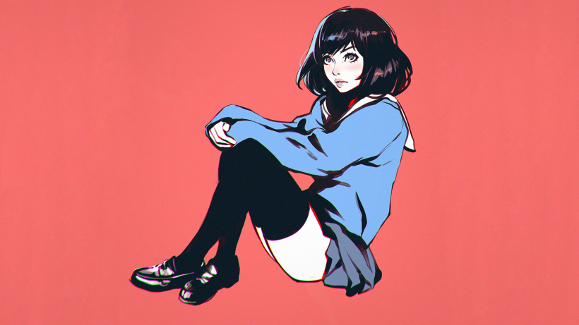 俄罗斯插画师Ilya Kuvshinov可爱的少女肖像插画头像 6
