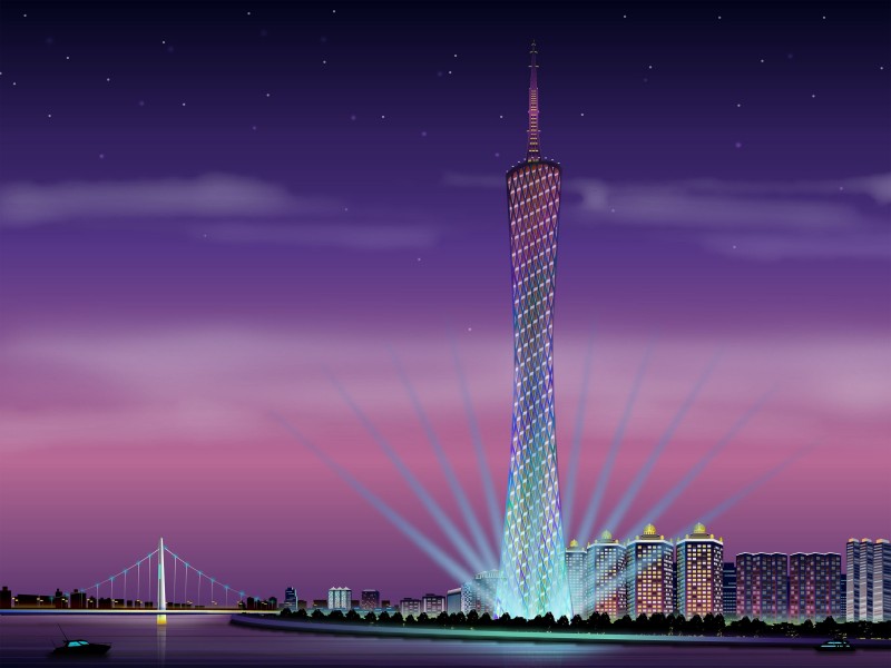 夜景广州塔图片 4