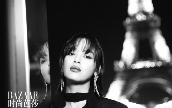 东北美女明星辛芷蕾<<时尚芭莎>>巴黎时装周图片 5