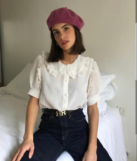 时髦慵懒的法式脸欧美美女图片 6