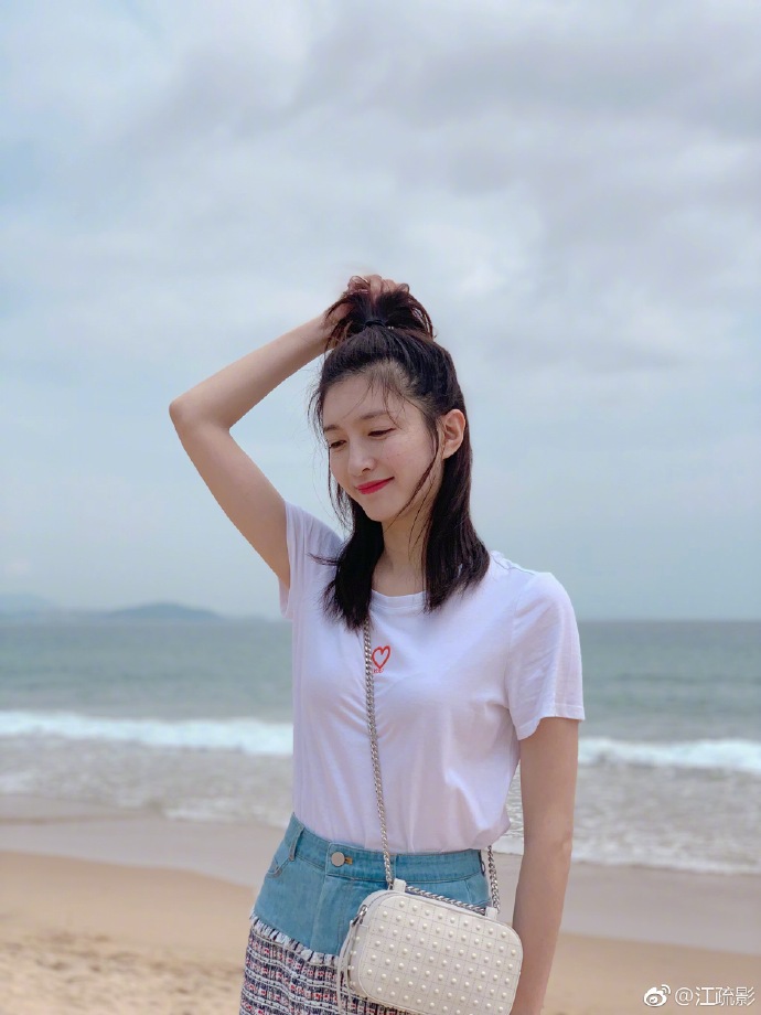 上海美女明星江疏影度假图片 4