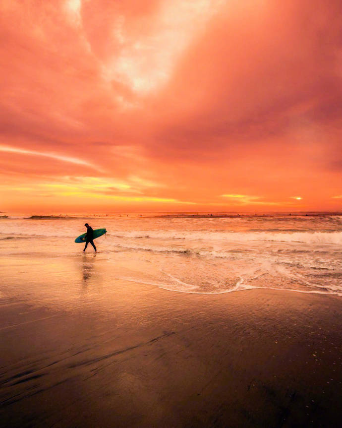 唯美大海边夕阳图片 3