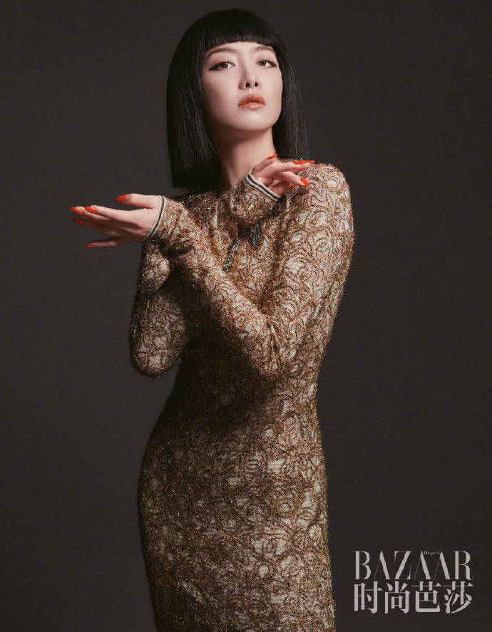 山东美女明星宋茜埃及艳后造型《时尚芭莎》封 7