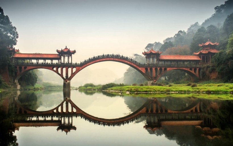 唯美小桥流水图片 小桥流水自然风景图片