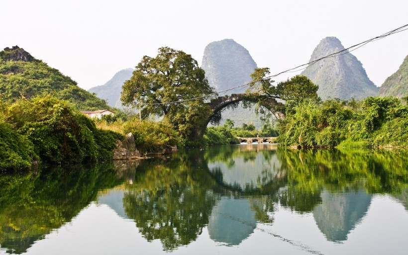唯美小桥流水图片 小桥流水自然风景图片 7