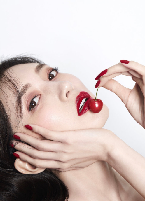 上海美女图片 女演员江疏影夏日樱桃妆图片 4