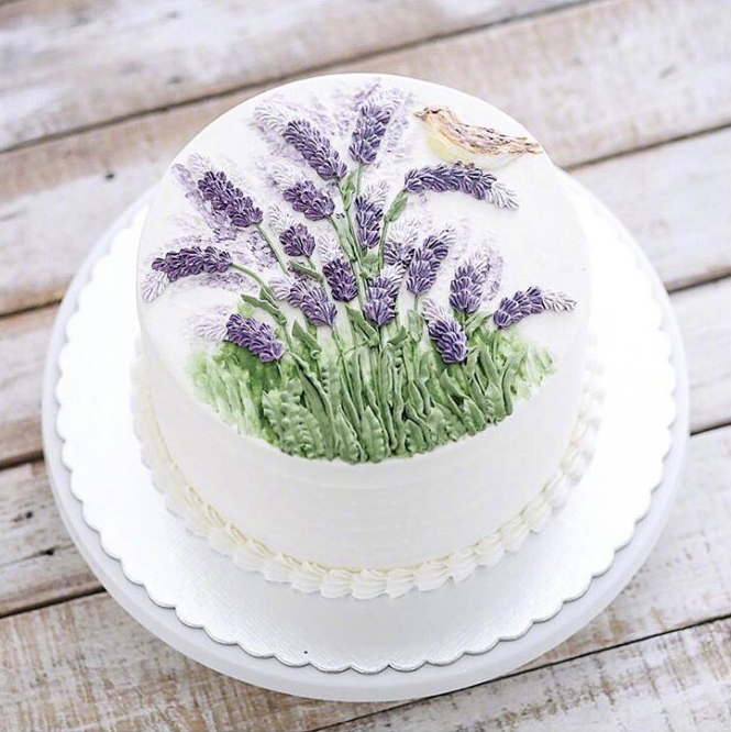 唯美的鲜花生日蛋糕图片 7